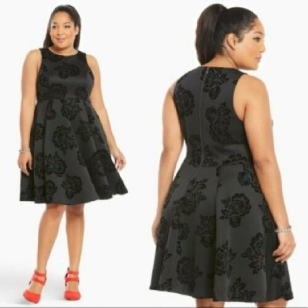Torrid Black Velvet Dress